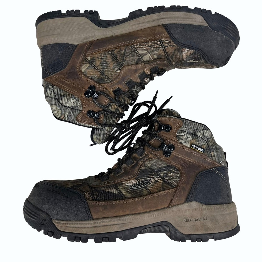 Keen Utility Lansing Mid Camo Waterproof Carbon Toe Work Boots Mens 8 Wide EH SR - Picture 3 of 9
